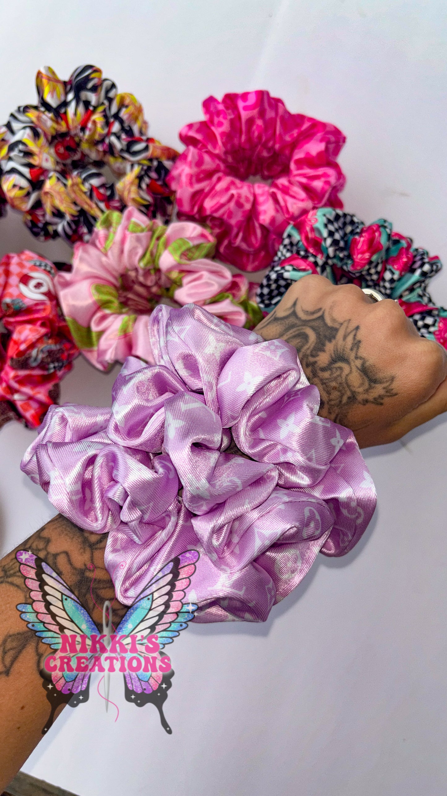 Boujee Purple Satin Scrunchie