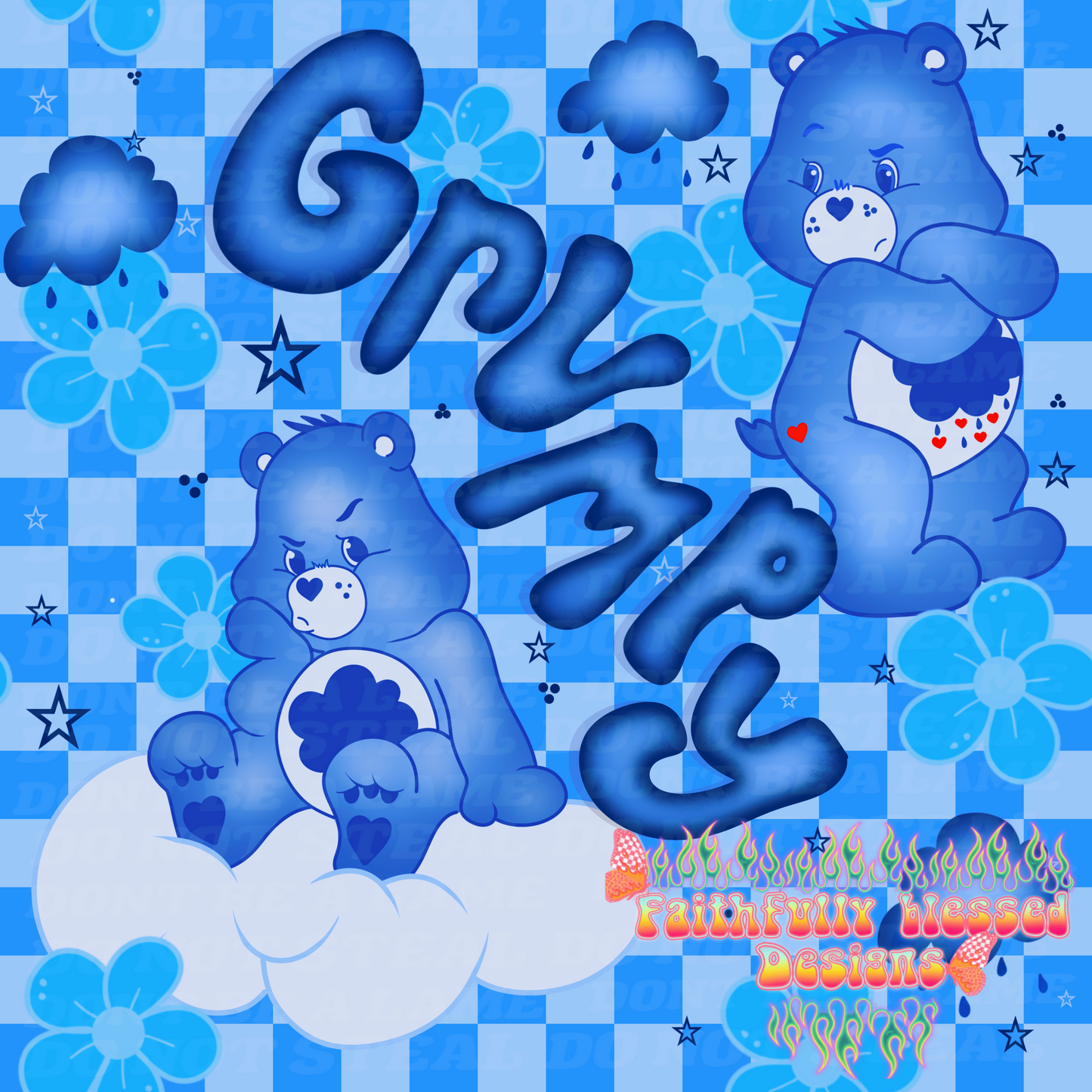 Grumpy Bear Seamless