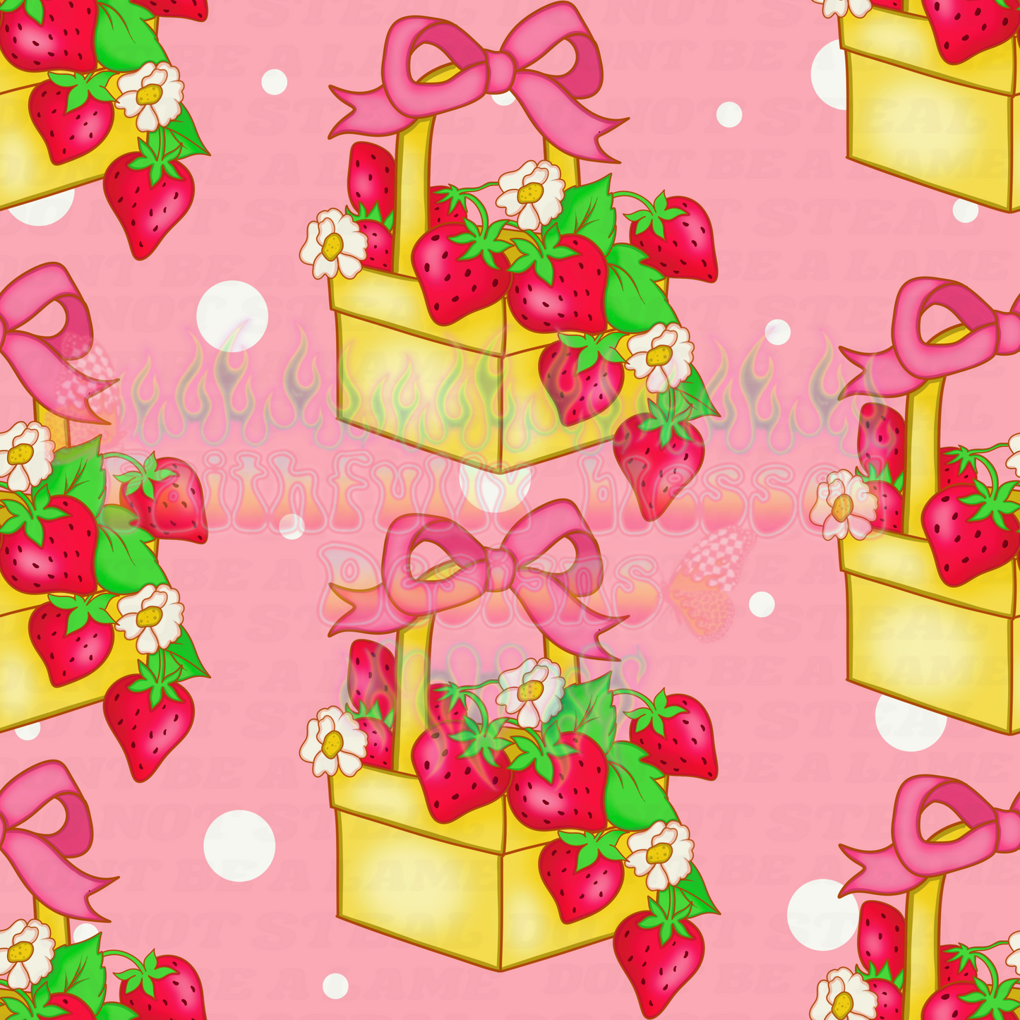 Strawberry basket Seamless