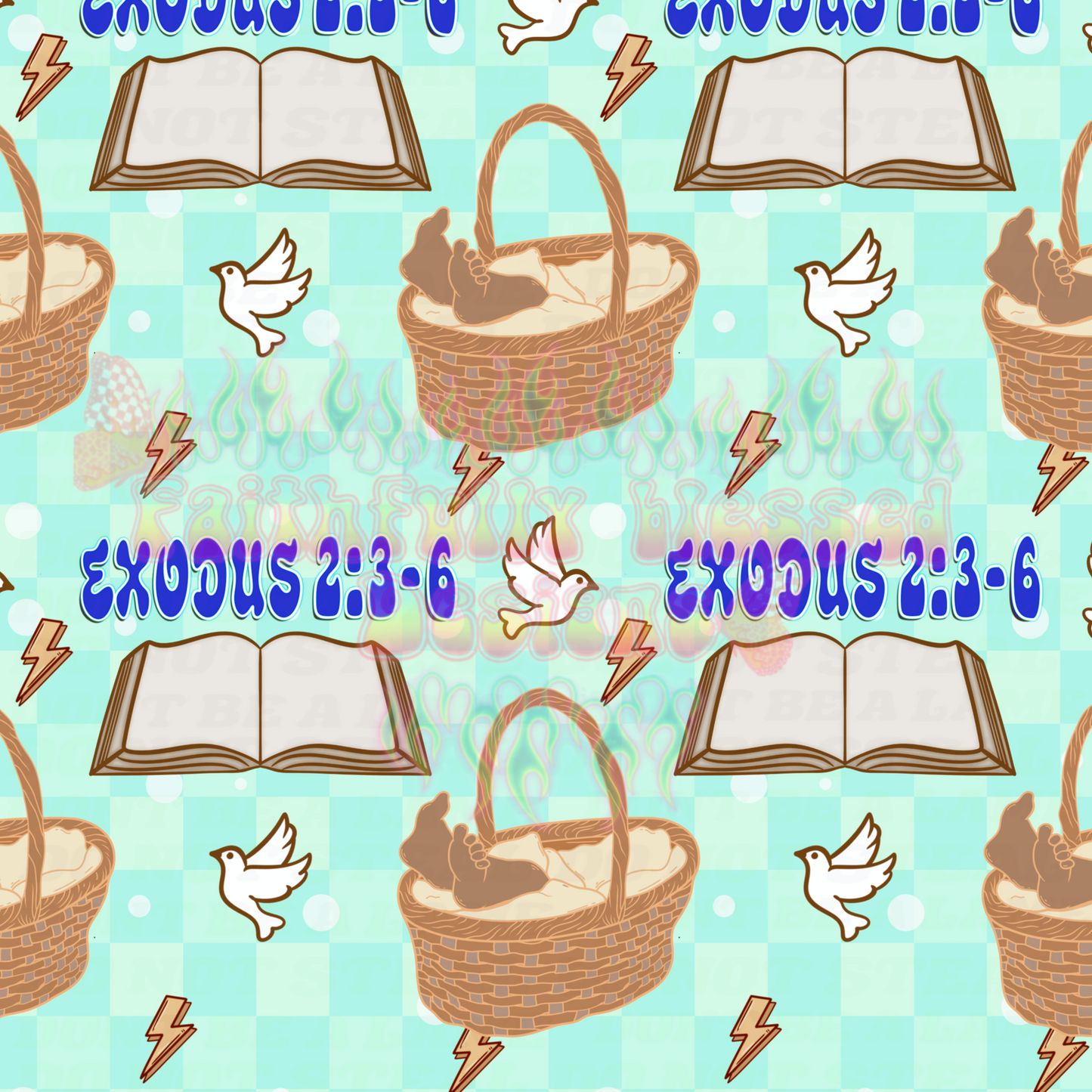Exodus 2:3-6 Seamless