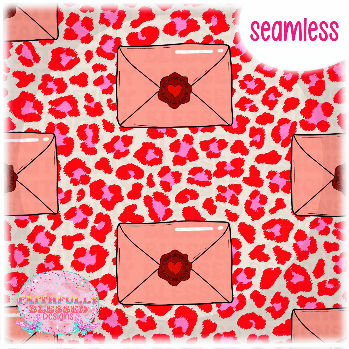 Valentines Cheetah Seamless