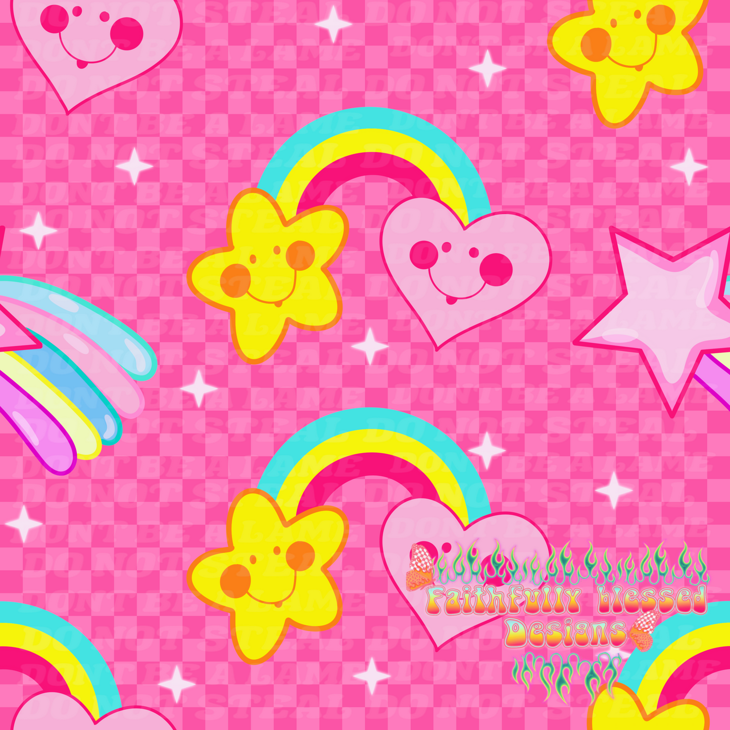 Hearts & stars Seamless