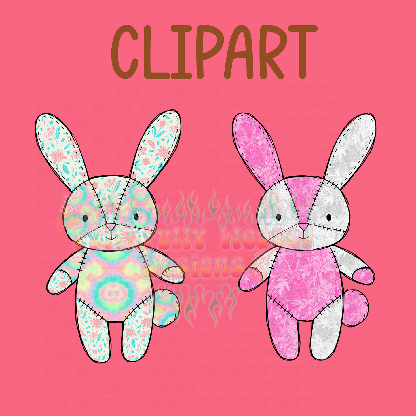 Patchwork Bunny Clipart