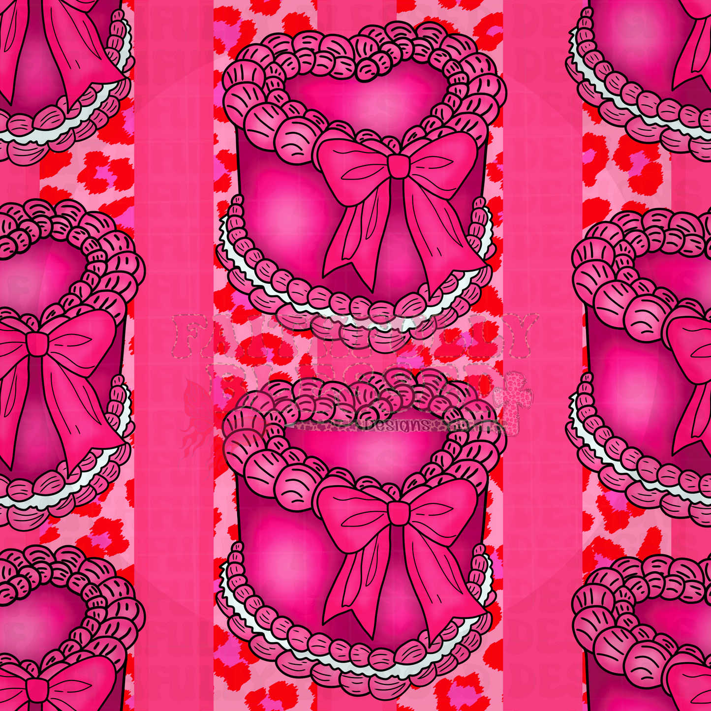 Pink Bow Cakes Seamless