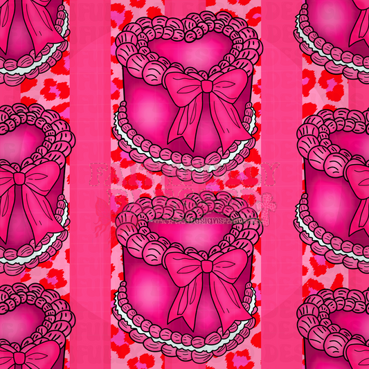 Pink Bow Cakes Seamless