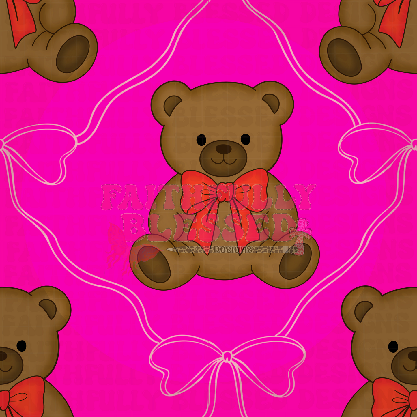 Bear pink seamless