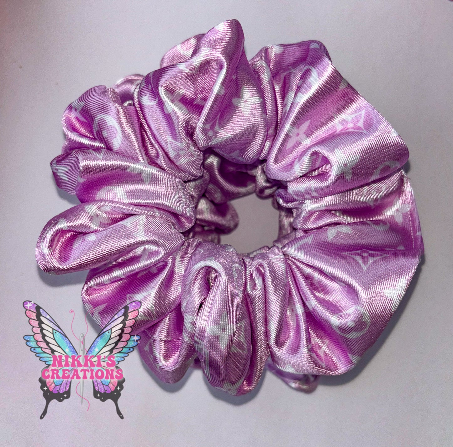 Boujee Purple Satin Scrunchie