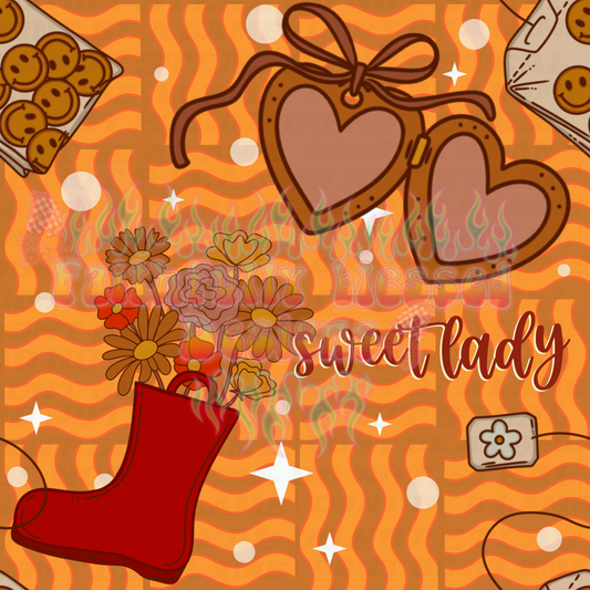 Sweet lady Retro Seamless