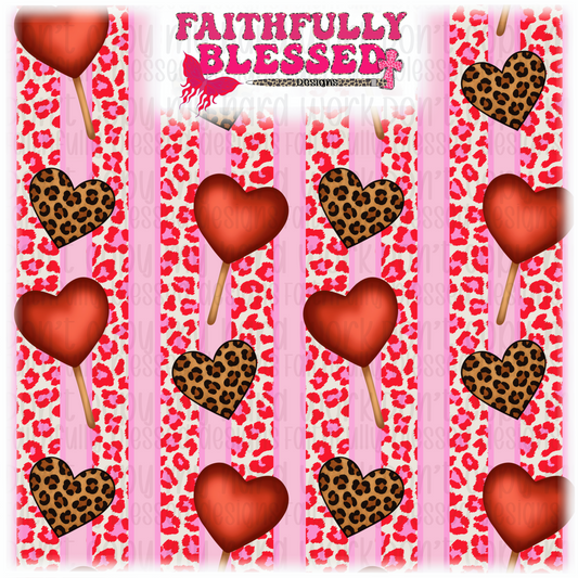 Valentines lollipops seamless