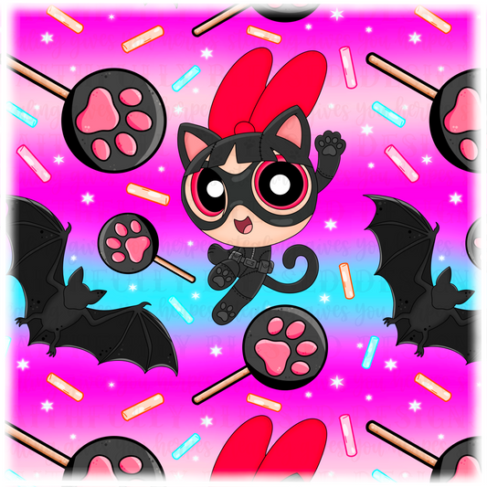 Blossom Kitty rainbow Seamless | Digital download