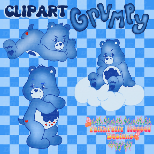 Grumpy Bear ClipArt