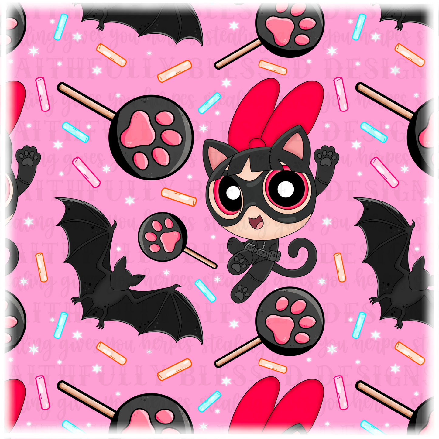 Blossom Kitty Pink Seamless | Digital download