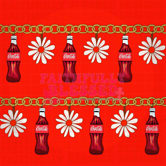 Coke And Daisies Seamless