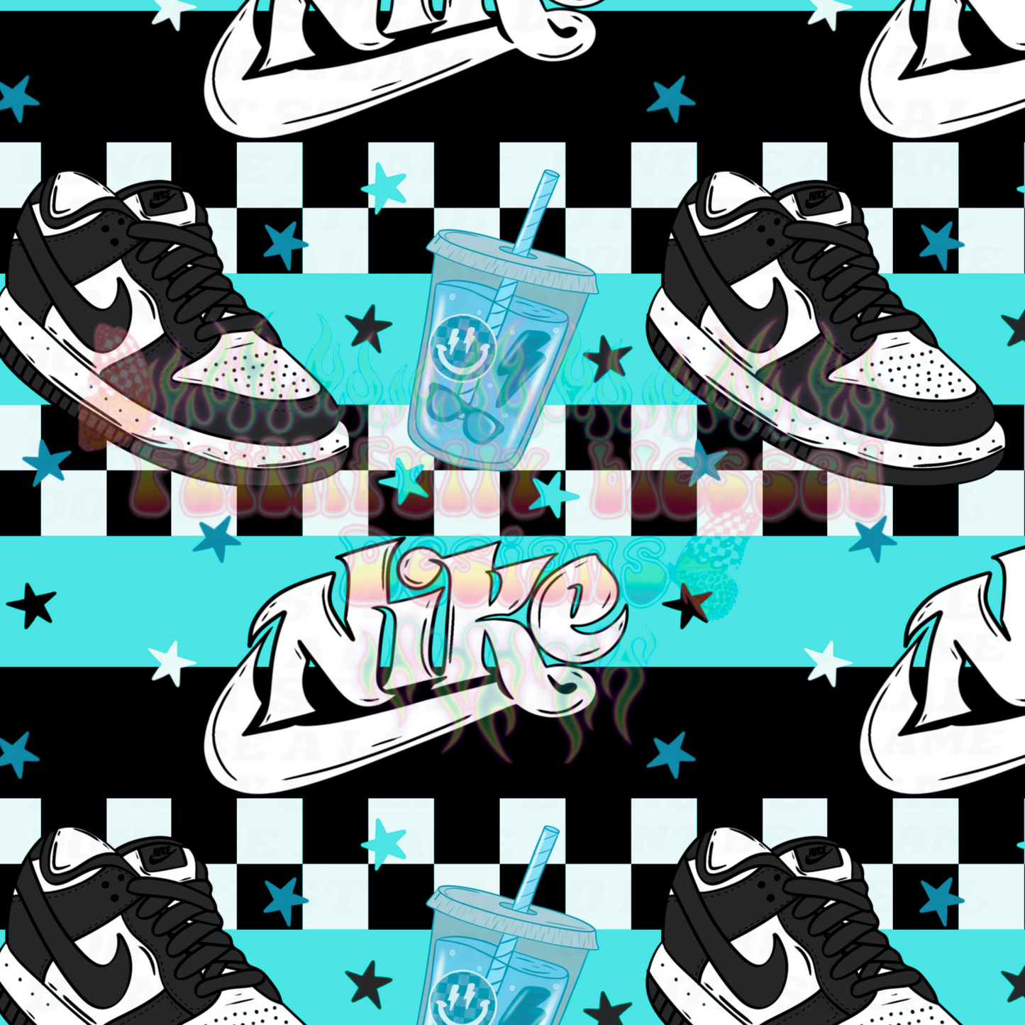 Boy Check Shoes Seamless