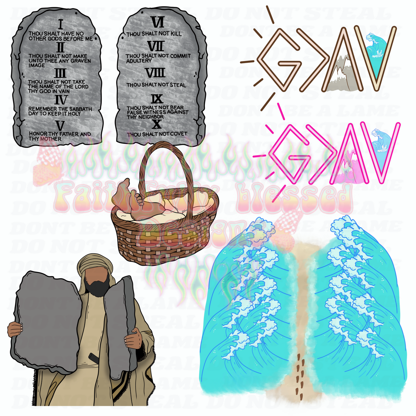 Walking with Moses CLIPART Bundle