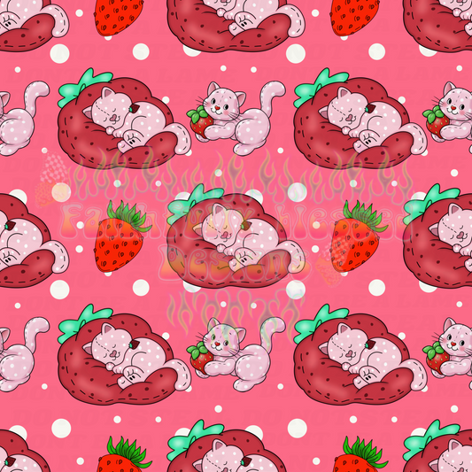 Strawberry Kitty Seamless