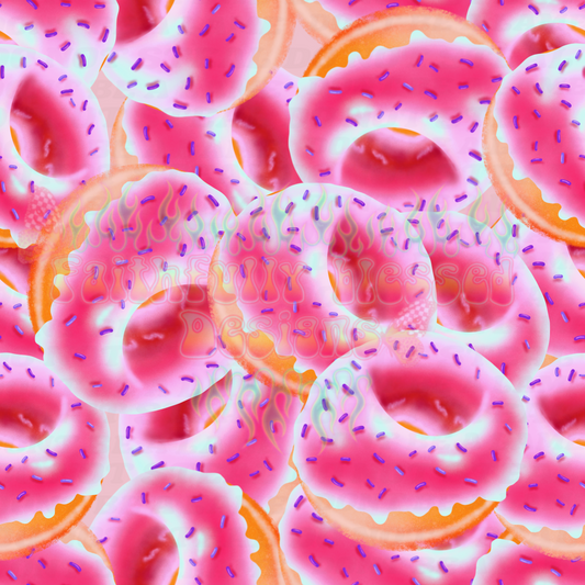 Pink & Blue donuts seamless bundle