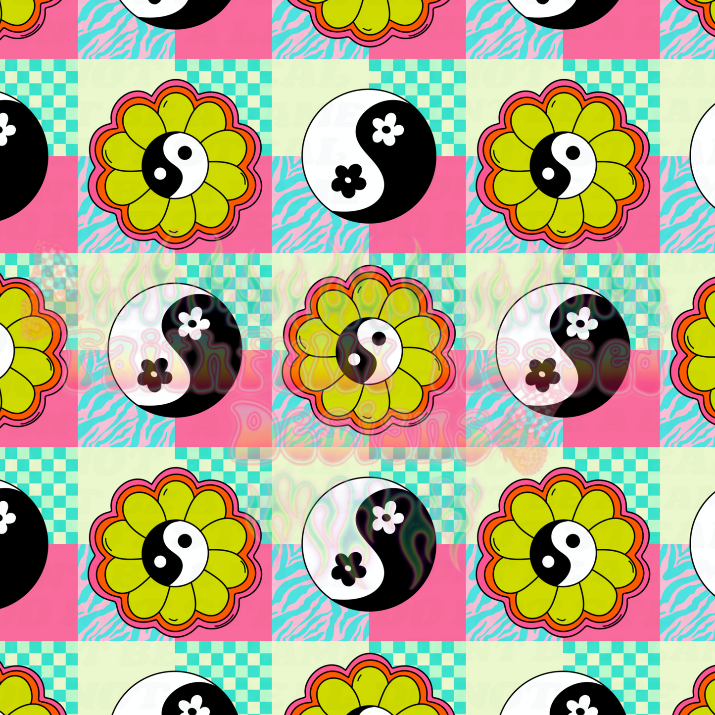 Flower YingYang Seamless