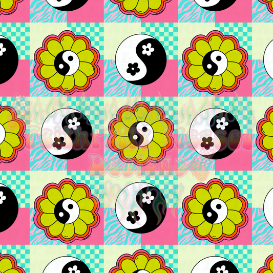 Flower YingYang Seamless