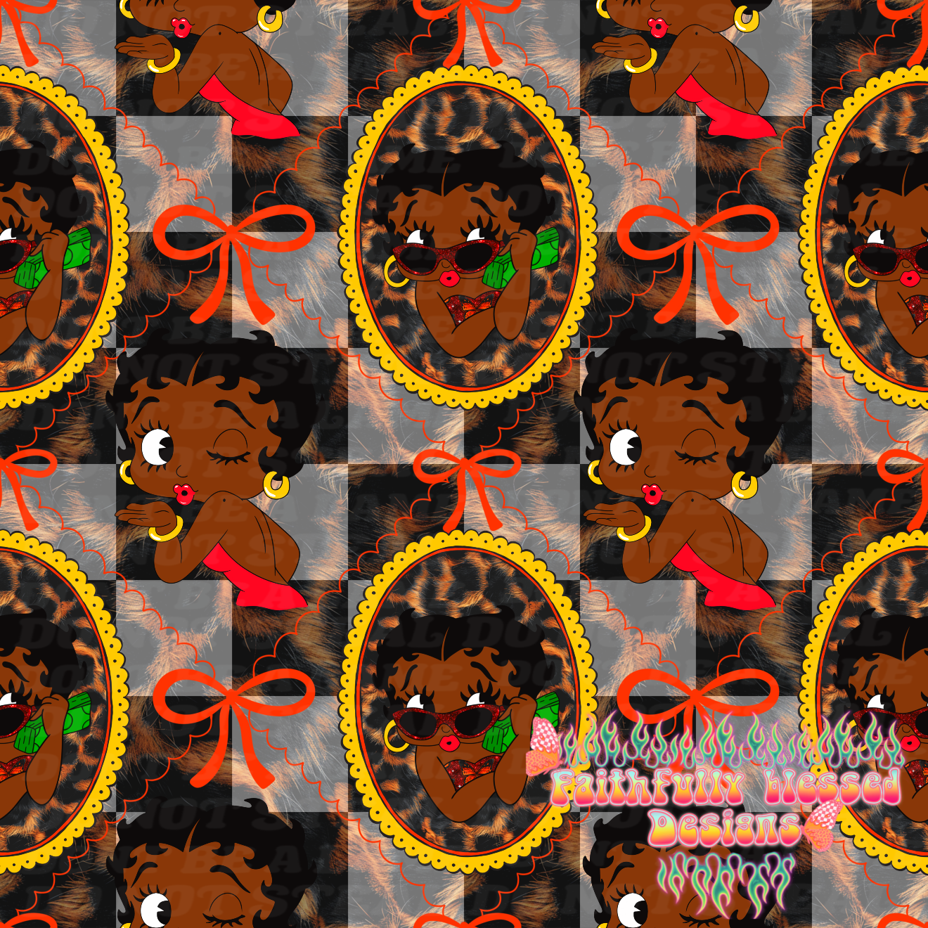 Money Boop checkered Cheetah