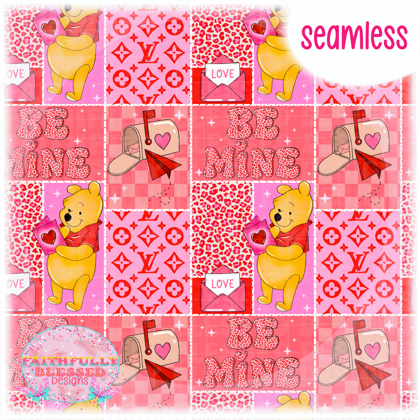 Pink boujee Vday Seamless