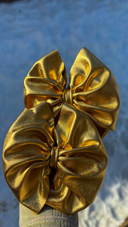 Gold Messy Bow Set
