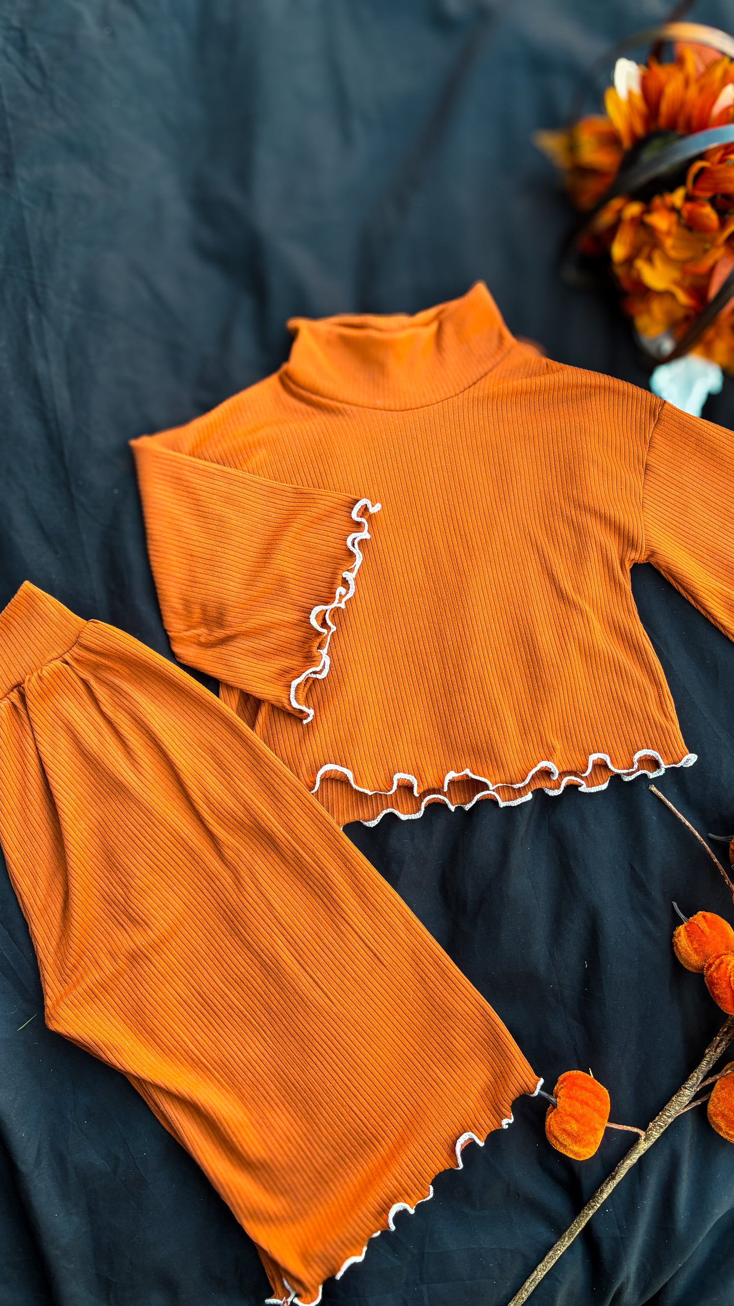Mock Sweater and Flow Pants Set