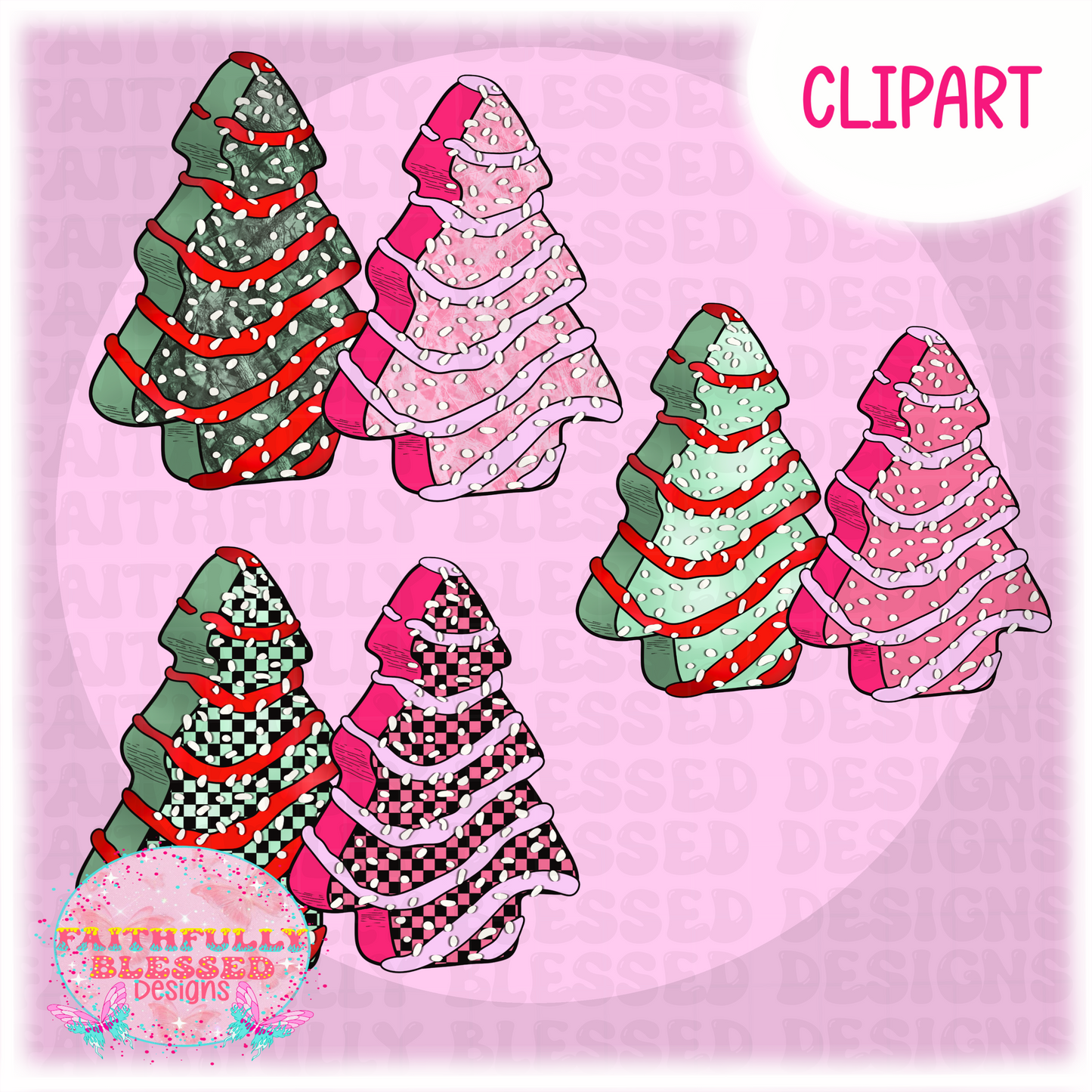 Christmas Cakes Clipart
