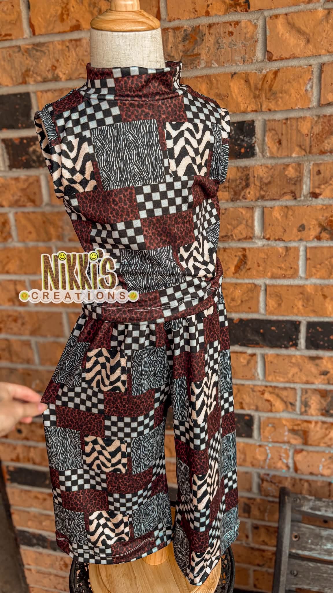 Animal print Mock Set 3T