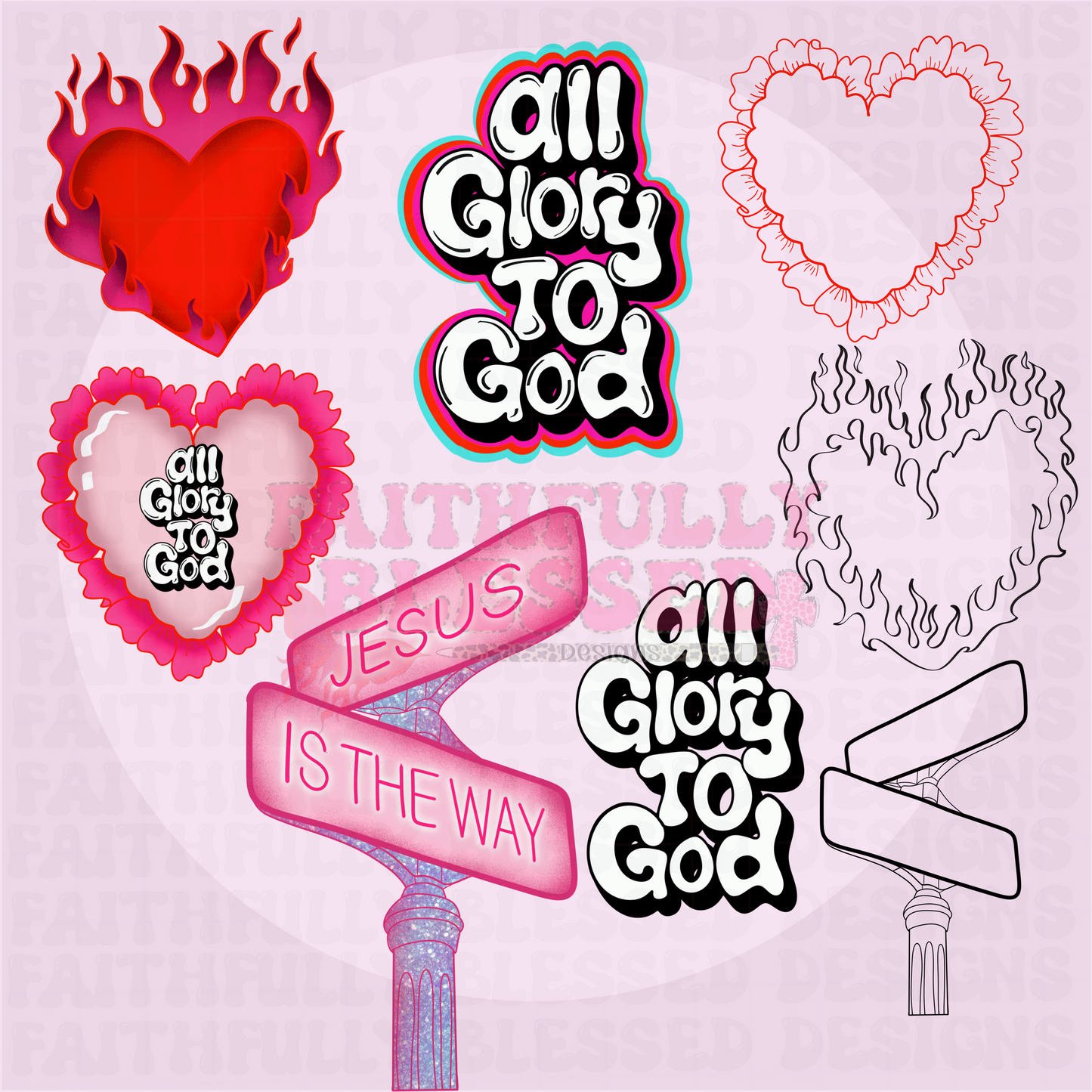 Hearts & Faith Clipart Bundle