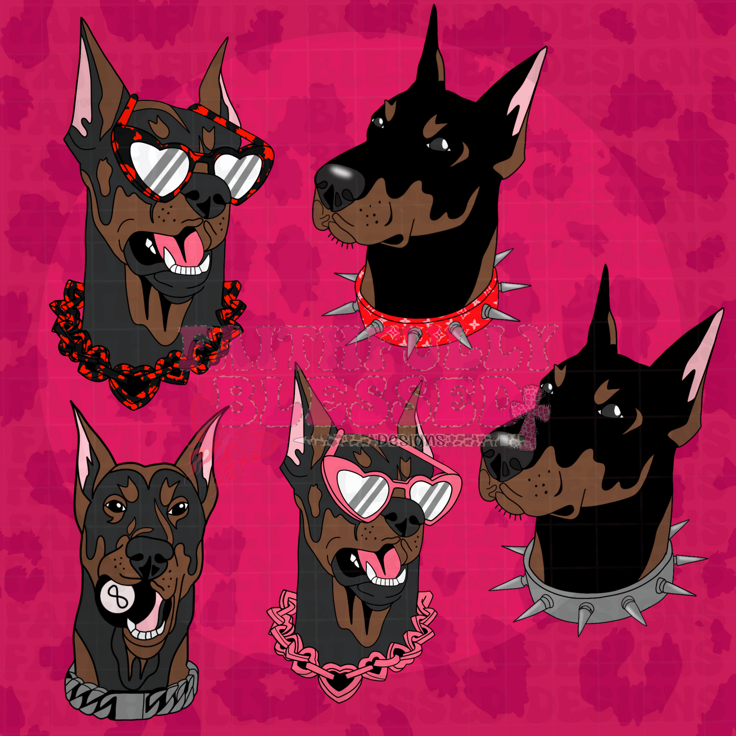 Doberman Bundle CLIPART