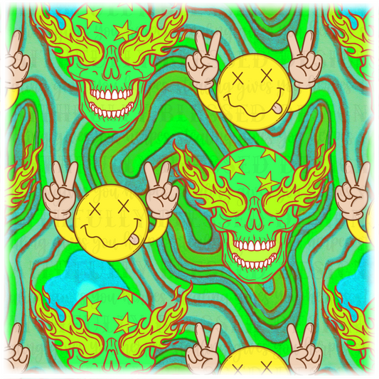 Flame Skull Seamless | digital download