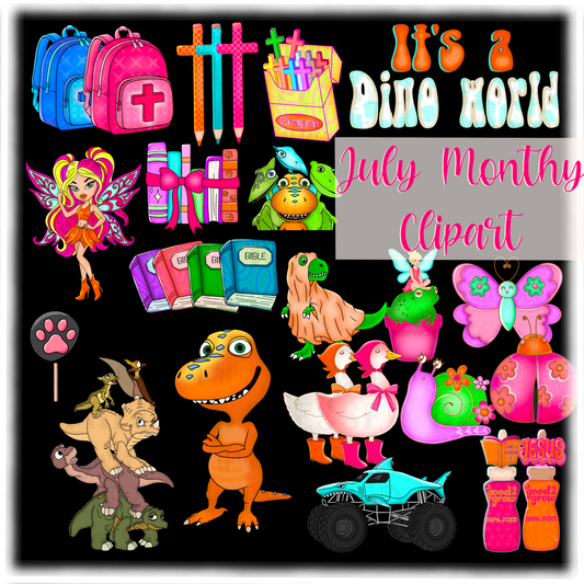 July Monthly Clipart