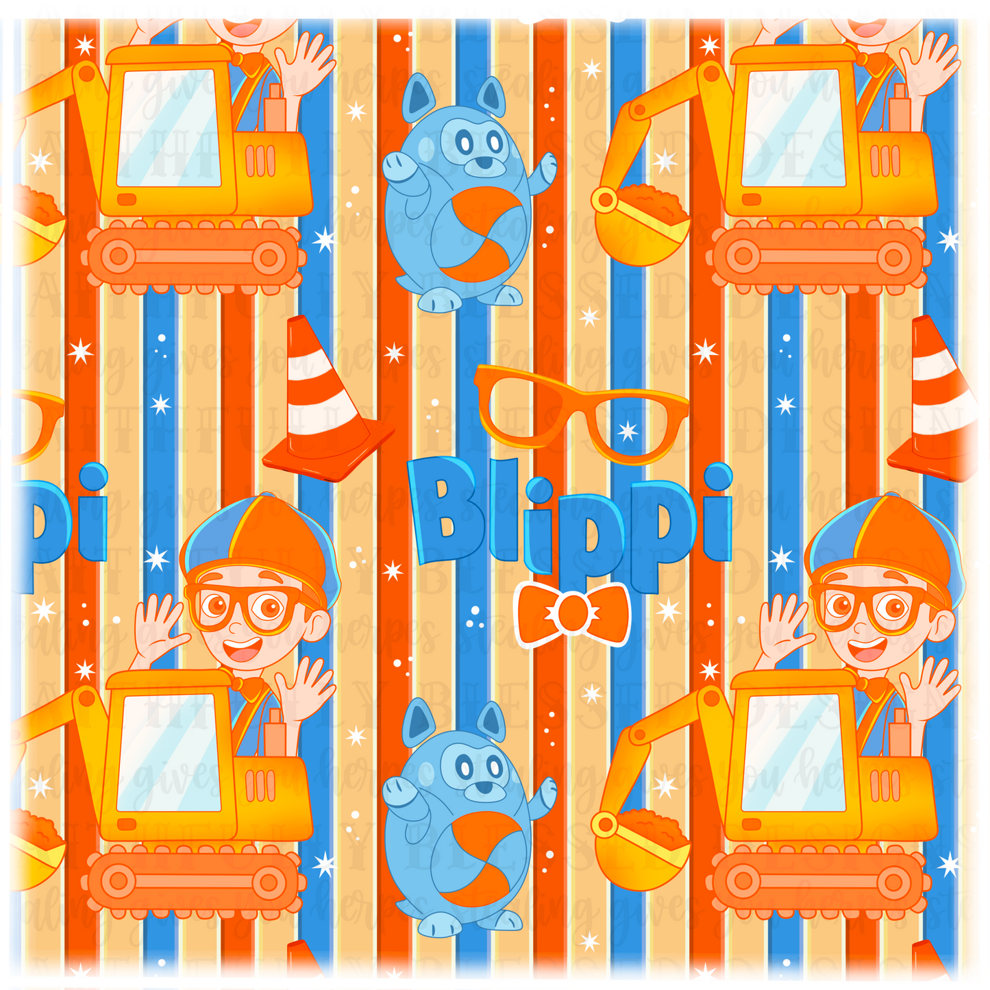 Blippi stripes Colorway | digital download