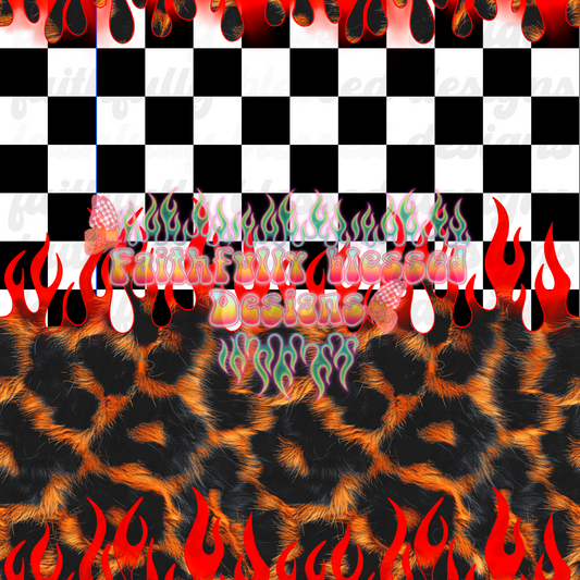 Cheetah & checkered seamless